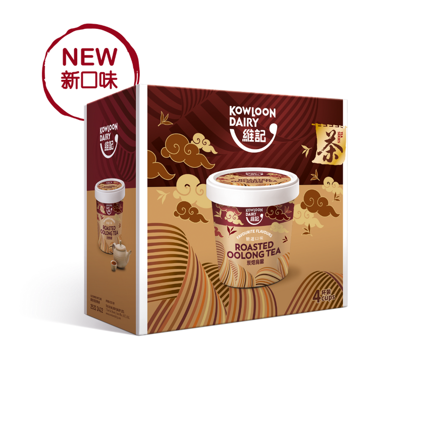 Roasted Oolong Tea Ice Cream Cup (4 Cups)