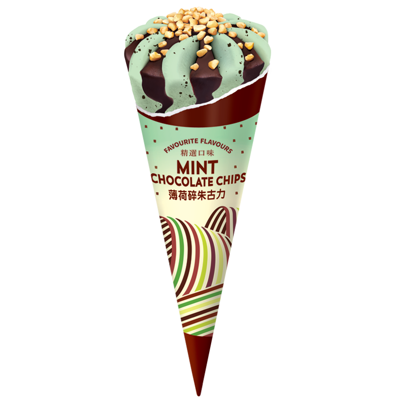 Mint Chocolate Chips Ice Cream Cone - Kowloon Dairy Home